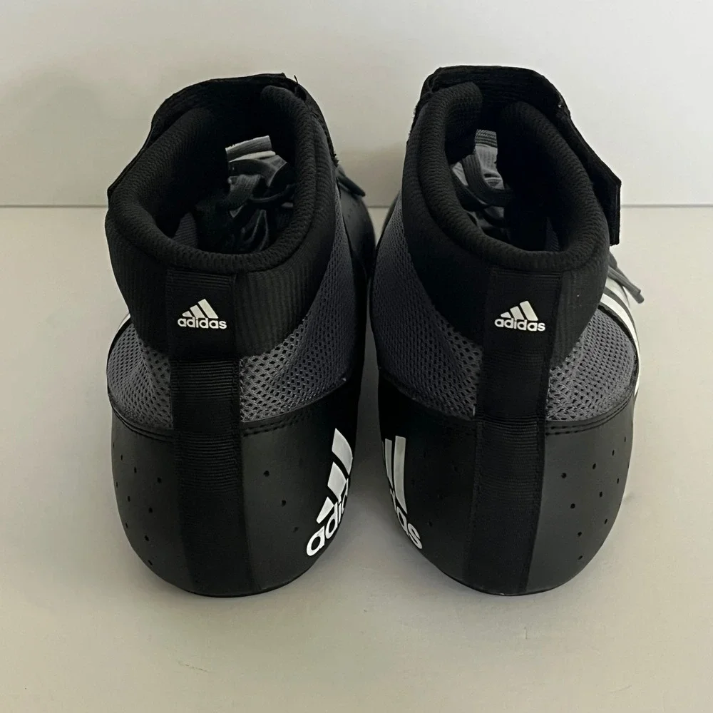 Adidas Mat Hog 2.0 Wrestling Shoes Men's 11.5 Black Gray White Athletic FZ5391